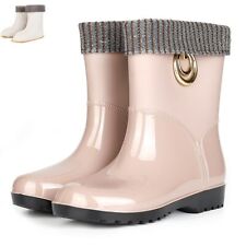 Usado, Botas de chuva femininas casuais ao ar livre impermeáveis de borracha no tornozelo biqueira redonda PVC tamanho do sapato comprar usado  Enviando para Brazil