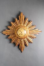 Antique French Sunburst Gilt Wall Clock By Japy Freres & Co., used for sale  Shipping to South Africa