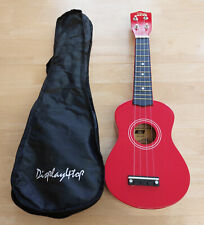 Red wooden ukulele for sale  ROMFORD