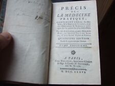 Lot livres anciens,1776,1Volume, Médecine, maladies, remèdes, Etc..TBE d'occasion  France