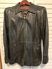 Vintage Wilsons Leather Pelle Studio SZ L Jacket Coat Butter Soft Leather Black, used for sale  Shipping to South Africa