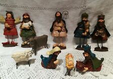 Handmade Christmas Nativity Scene Set Figures FREEPOST , used for sale  Shipping to Ireland