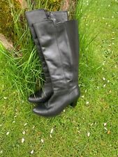 Heeled black leather for sale  WALSALL