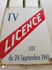 Occasion, Plaque émaillée Licence IV 20x15 cm, signée émailleur Girod d'occasion  France