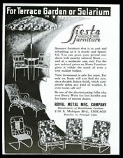 1939 Real Fiesta Forjado Hierro Muebles Silla de Mesa Diván Vintage Estampado Ad segunda mano  Embacar hacia Spain