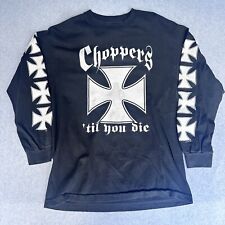 Used, Vintage 2002 Choppers Shirt Size Medium Long Sleeve Till You Die Black & White for sale  Shipping to South Africa