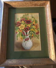 Vintage painting floral for sale  Olympia