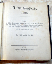 Reichsgesetzblatt 1906 einschl gebraucht kaufen  Rudolstadt