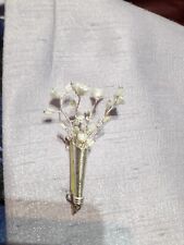 Posy brooch white for sale  WIGAN