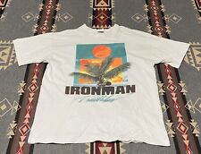 Camiseta branca vintage anos 90 Ironman triatlo Kona Hawaii Race tamanho G/XL T76 comprar usado  Enviando para Brazil