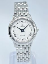 Usado, Omega De Ville Prestige mostrador branco diamante 27mm papéis de quartzo aço inoxidável comprar usado  Enviando para Brazil