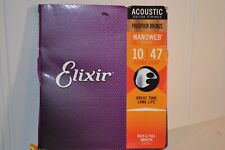 Cordas de guitarra acústica Elixir 16002 Nanoweb extra leve 10-47 comprar usado  Enviando para Brazil