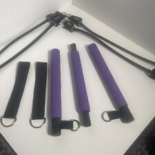 Kit compacto de barra de ioga pilates portátil 3 seções com bandas de resistência exercício P comprar usado  Enviando para Brazil