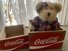 Used, Coca Cola Wooden Boxes Crates Lot Of 2 Boyd’s Bear Mary Ann Bearican Stuffed for sale  Shipping to South Africa
