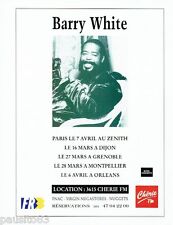 PUBLICITE ADVERTISING 116  1992   Barry White  concert Zenith & Radio Chérie FM, occasion d'occasion  Roquebrune-sur-Argens