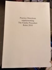 Practice Directions Supplementing The Family Procedure Rules 2010, usado segunda mano  Embacar hacia Argentina