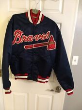 Vintage 90s ATLANTA BRAVES Starter Satin Baseball Jacket USA MADE Large L for sale  Athens
