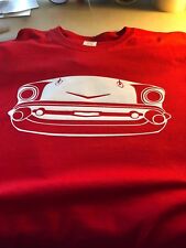shirt 1957 57 Chevy Bel Air front end shirt car Chevrolet tri five 210 post, used for sale  Shipping to United Kingdom