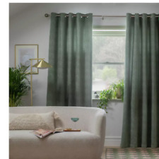 Save 40% -  Habitat Jacquard Thermal Eyelet Curtain - Green - 168cm x 183cm for sale  Shipping to South Africa