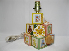 Abajur infantil vintage 1979 MACKY blocos de alfabeto de cerâmica - sem sombra comprar usado  Enviando para Brazil