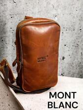 Bolsa Body Mont Blanc Couro Marrom comprar usado  Enviando para Brazil