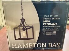 Moeda de 25 centavos Hampton Bay Boswell 9-1/2 pol. 1-Light Distressed Black Farmhouse Bin105 comprar usado  Enviando para Brazil