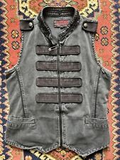 Tripp NYC Black Denim Zip Up Vest Punk Goth Men’s Small for sale  Shipping to South Africa