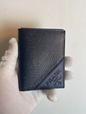 Usado, Carteira PRADA bifold porta-cartão com três dobras couro preto autêntica (sem caixa) comprar usado  Enviando para Brazil