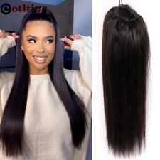 Straight Ponytail Human Hair Clip In Drawstring Ponytail Hair Extensions Women for sale  Shipping to South Africa