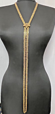19c.Victorian Rolled-Gold Bookchain Necklace Chain Etruscan Revival Slide, used for sale  Shipping to South Africa