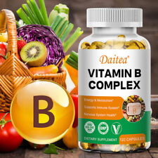 Usado, Complejo de vitamina B 120 cápsulas (vegano) B1 B2 B3 B5 B12 + biotina + ácido fólico segunda mano  Embacar hacia Argentina