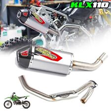 FULL SYSTEM EXHAUST MUFFLER RACING CARBON PIPE FIT KAWASAKI KLX110L KLX110L for sale  Shipping to South Africa