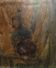 Pintura a óleo modernista vintage natureza morta com panela e jarro, usado comprar usado  Enviando para Brazil