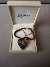 Blue enamel necklace for sale  DERBY
