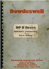 Dowdeswell DP8 Reset Plough Operators Manual with Parts List for sale  Shipping to Ireland