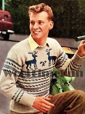 Knitting pattern mens for sale  WIDNES