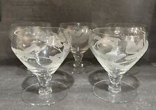 Used, Vintage Dorothy Thorpe Sandblasted Irises Sherbert/Parfait Bowls Set Of Five for sale  Shipping to South Africa