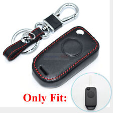 1 Button Remote Fob Bag Holder PU Leather Car Key Cover Case For Mercedes Benz for sale  Shipping to South Africa