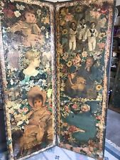 Victorian decoupage screen for sale  LONDON