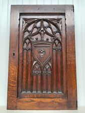 Used, Stunning Gothic Revival Door panel Carved in oak  for sale  Shipping to South Africa