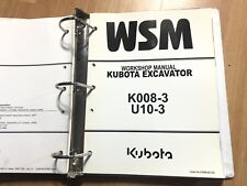 Kubota K008-3 & U10-3 Excavator workshop manual GENUINE AUTHENTIC NOT FAKE for sale  Shipping to Ireland