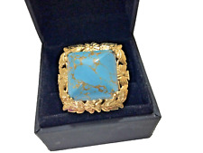 Gold tone turquoise for sale  CUMNOCK