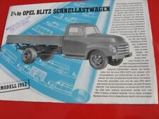 Opel Blitz 1 3/4 Tonnen Schnellastwagen 1952 Original-Prospekt Modell 1952 comprar usado  Enviando para Brazil