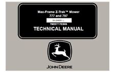 John Deere 777, 797 Max-Frame Z-Trak Mower Factory Technical Manual  for sale  Shipping to South Africa