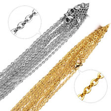 10pcs Stainless Steel Silver Gold Plated Chains Necklace for DIY Jewelry Making for sale  Shipping to South Africa