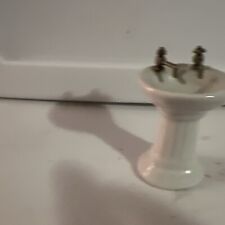 Used, Vintage Victorian Dollhouse Bathroom Furniture Pedestal Sink Porcelain for sale  Shipping to South Africa