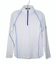 Blusa de golfe RLX Ralph Lauren feminina 1/4 com zíper manga longa absorvente branca tamanho P, usado comprar usado  Enviando para Brazil