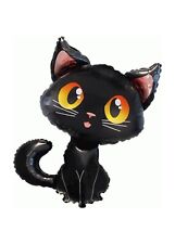 BLACK CAT HALLOWEEN 36” SUPERSHAPE FLEXMETAL FOIL PARTY BALLOON!, used for sale  Shipping to South Africa