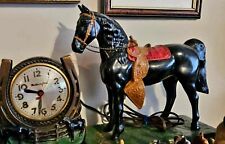 Early 1950s Metal Clock Western Horse Mastercrafters for sale  Shipping to South Africa