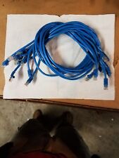 Usado, Lote com 10 pacotes - 3 pés Cat5e Cat5 Ethernet rede LAN patch cabo RJ45 - Azul  comprar usado  Enviando para Brazil